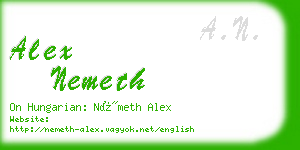 alex nemeth business card